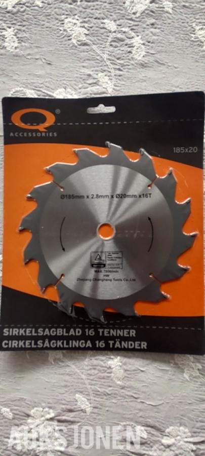 10stk Sirkelsagblader for tre 185x20mm, 16 tenner