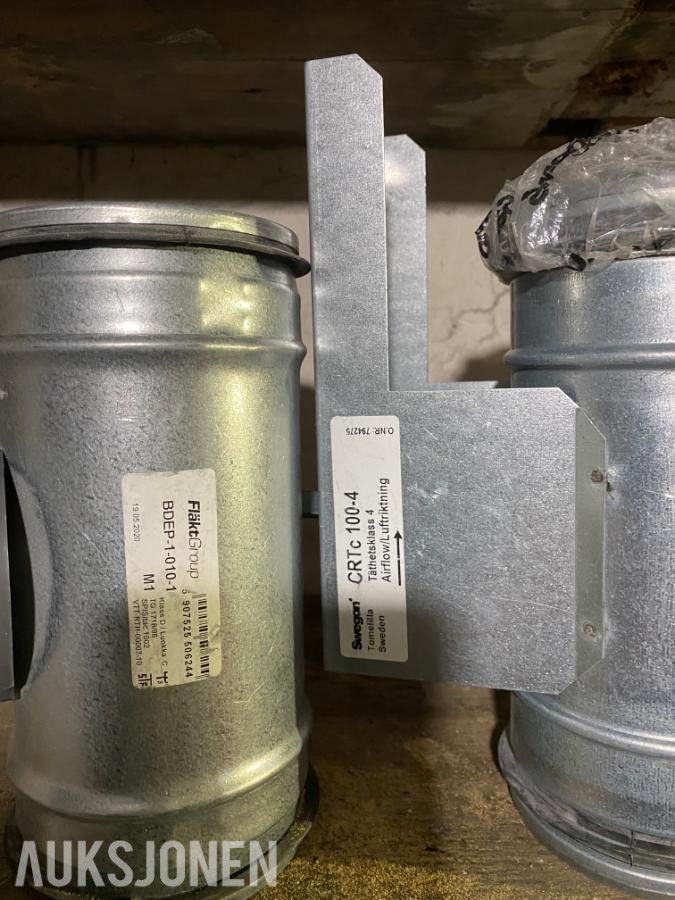 Stor parti ventilasjonsutstyr - Lindab, TROX, Swegon, Camfil m.fl