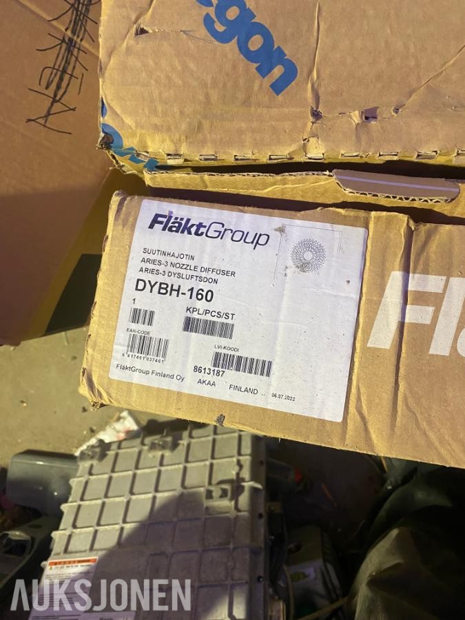 Stor parti ventilasjonsutstyr - Lindab, TROX, Swegon, Camfil m.fl