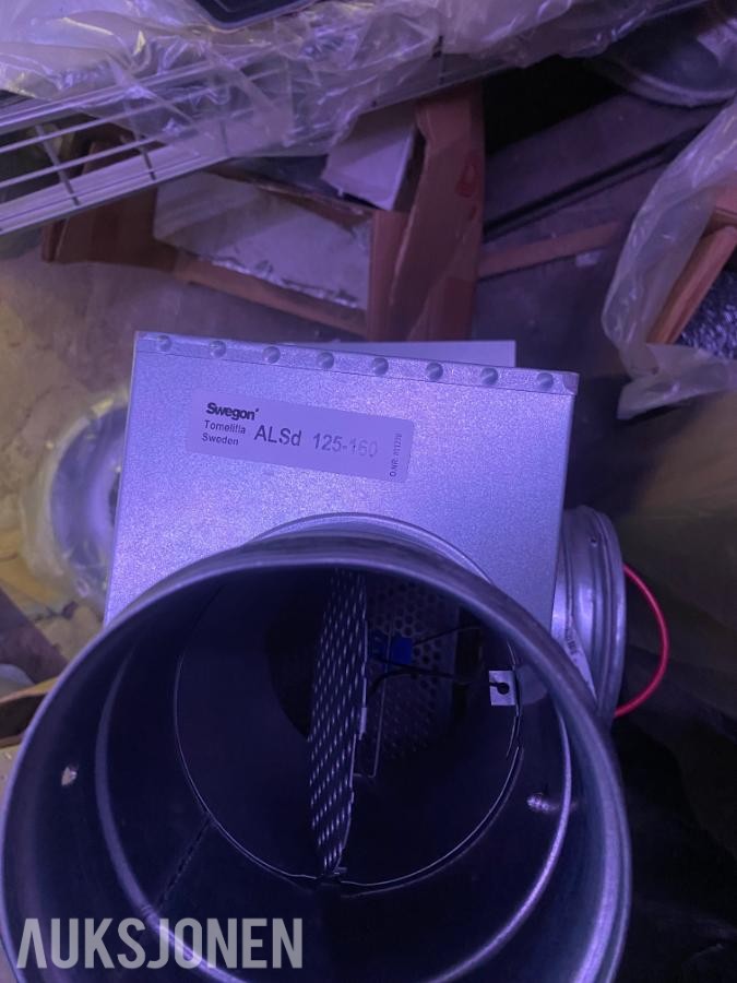 Stor parti ventilasjonsutstyr - Lindab, TROX, Swegon, Camfil m.fl