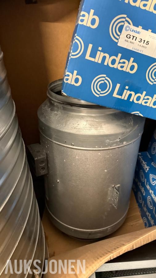 Stor parti ventilasjonsutstyr - Lindab, TROX, Swegon, Camfil m.fl