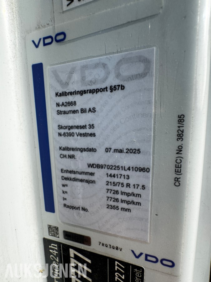 2008 Mercedes-Benz 818L - Skapbil med bakløft og fjernstyring av bakløft - 3 seter - EU godkjent