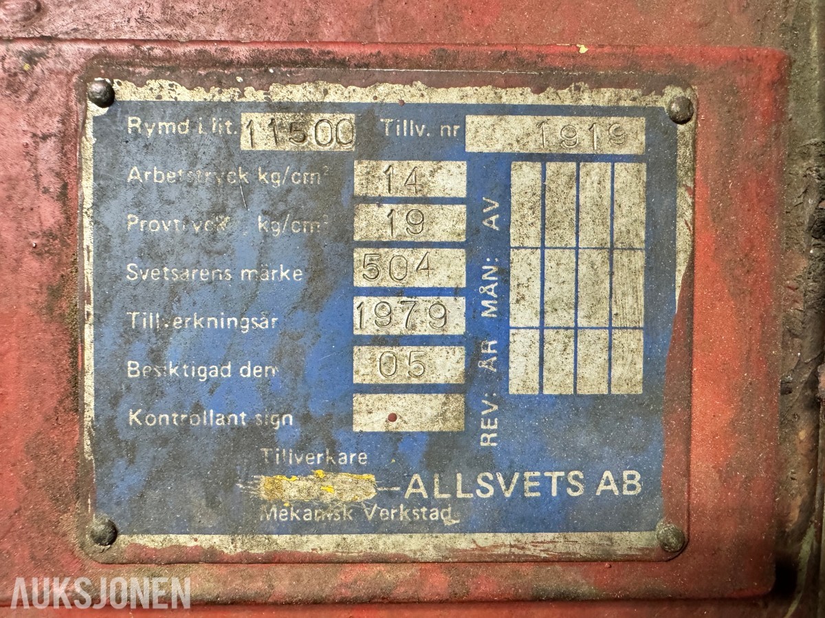 1996 DWT Impregneringsanlegg 11500 liter