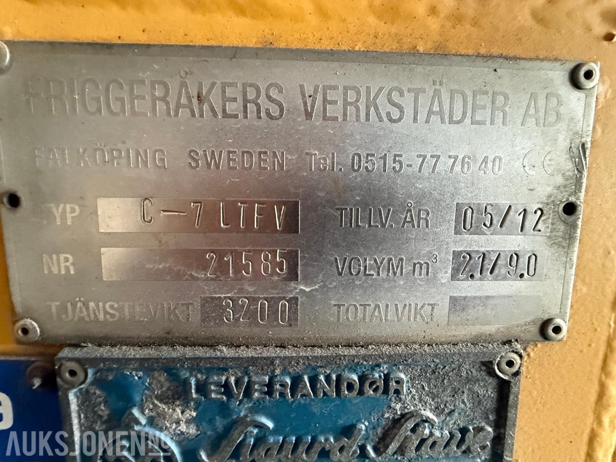 2012 Falköping C-7 LTFV Mixer Fastsandspreder på krokramme