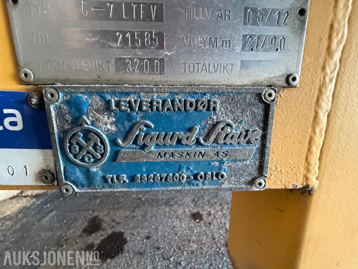 2012 Falköping C-7 LTFV Mixer Fastsandspreder på krokramme