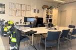 Kontorbrakke m/separat toalett og vaskerom.