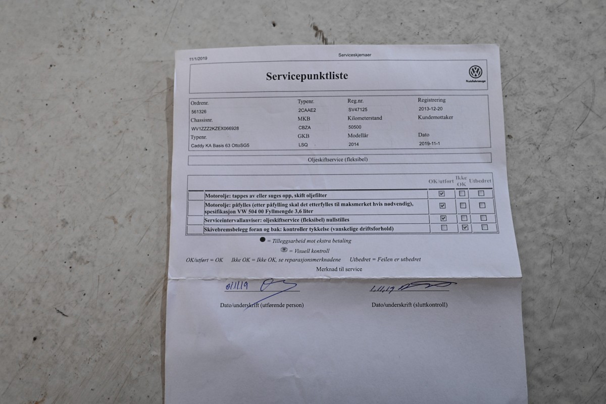 2014 Volkswagen Caddy 1.2 86 HK CRUISE TAKSTATIV AC 