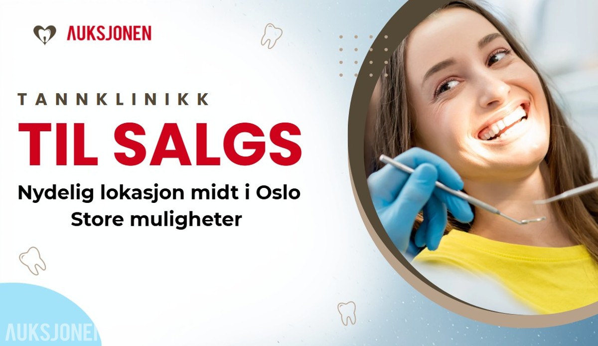 Tannklinikk til salgs – topp beliggenhet ved Oslo Rådhus (Fridtjof Nansens plass)