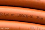 2024 Stor kabeltrommel med oransje fiberrør (FTTx-ducting) fra Ducatel
