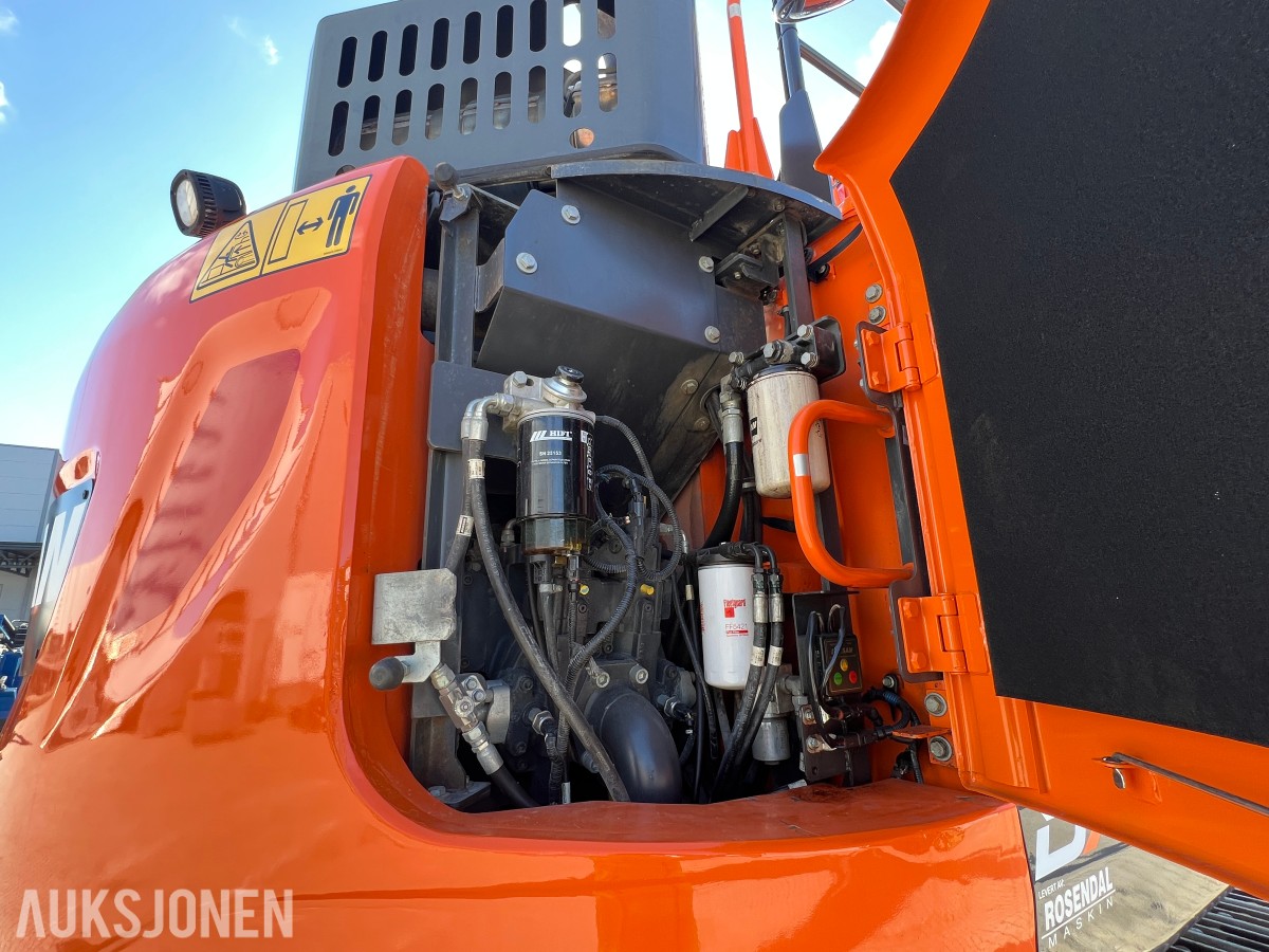 2019 Doosan DX 235 LCR-5 Rototilr, webasto, sentralsmøring