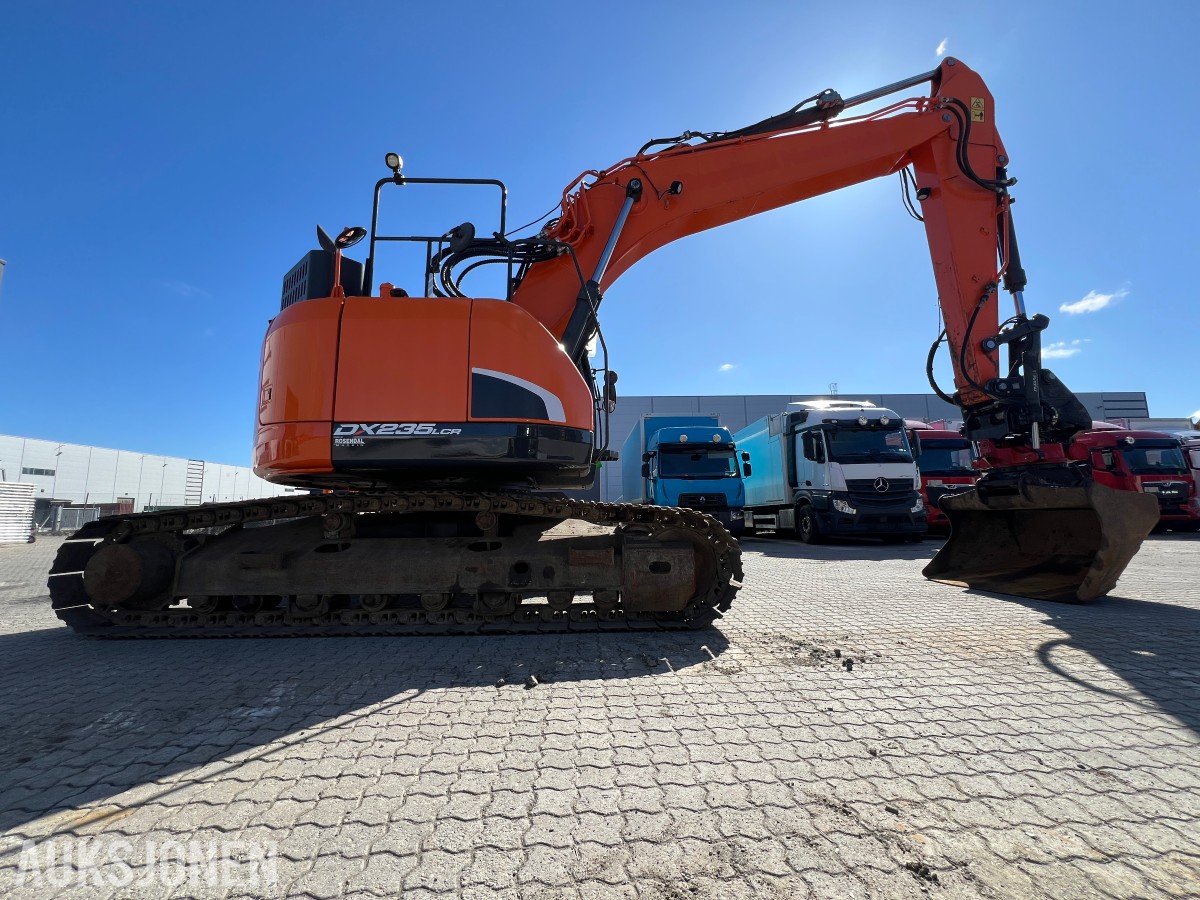 2019 Doosan DX 235 LCR-5 Rototilr, webasto, sentralsmøring