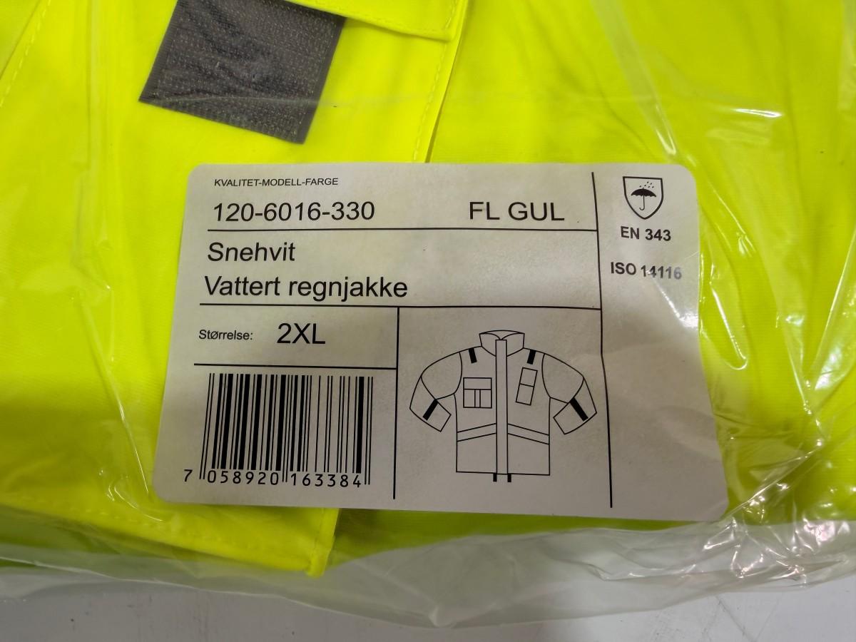 26 stk Aalesund Oljeklede Snehvit vattert regnjakke 2XL – Hi-Vis gul