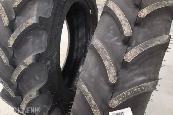 2Stk 280/85r24 TRAKTORDEKK FIRESTONE Performer 85 Extra