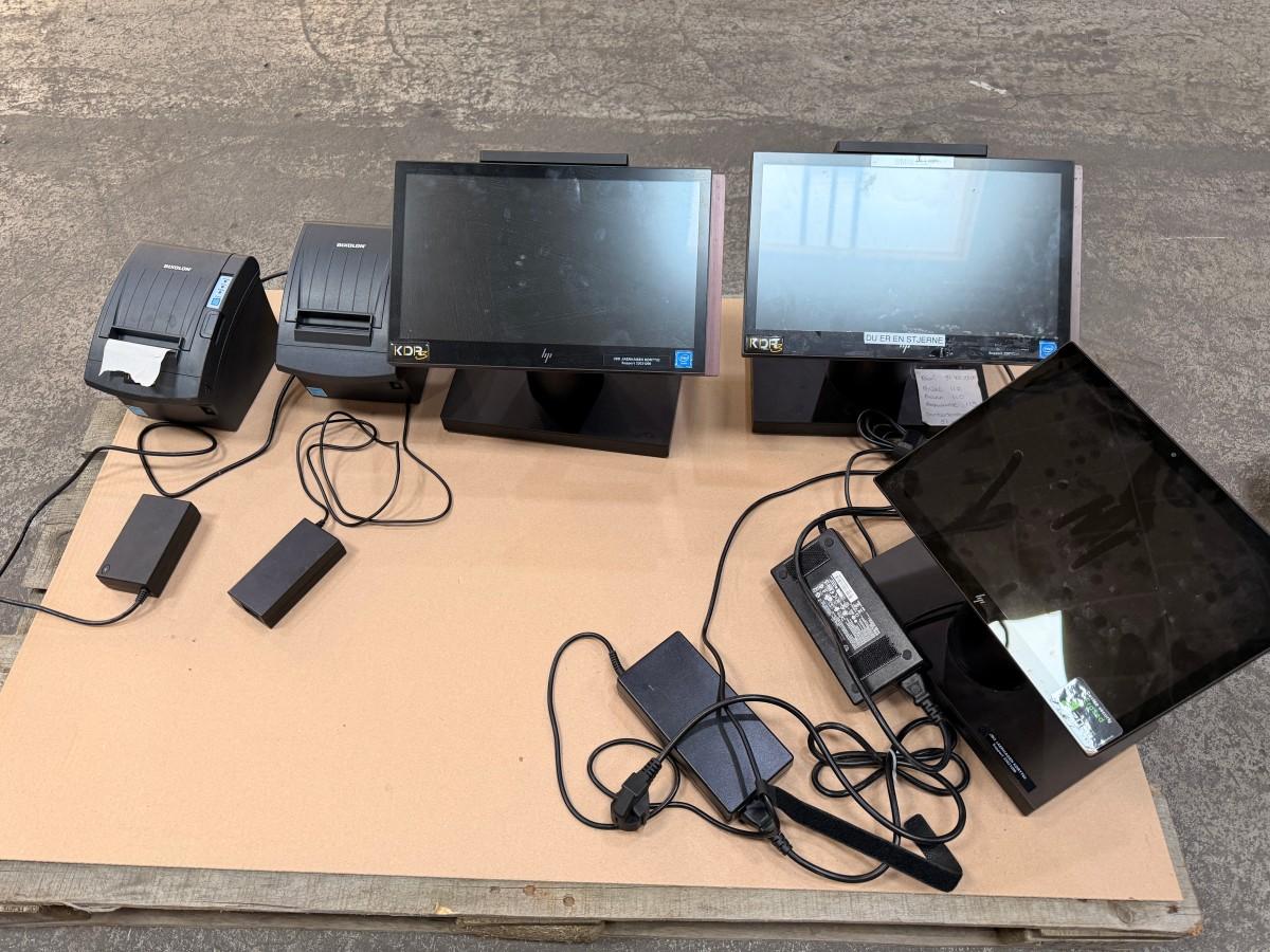 3 stk HP kassaterminaler med 2 stk Bixolon SRP-350plusIII
