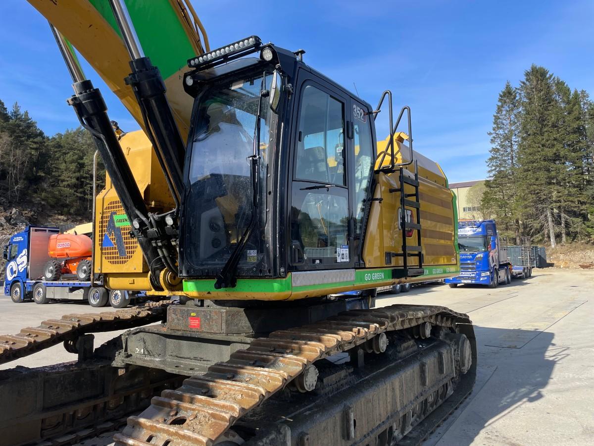 2021 CAT 352 Beltegraver, diesel-elektrisk, Hk feste, graveskuffe