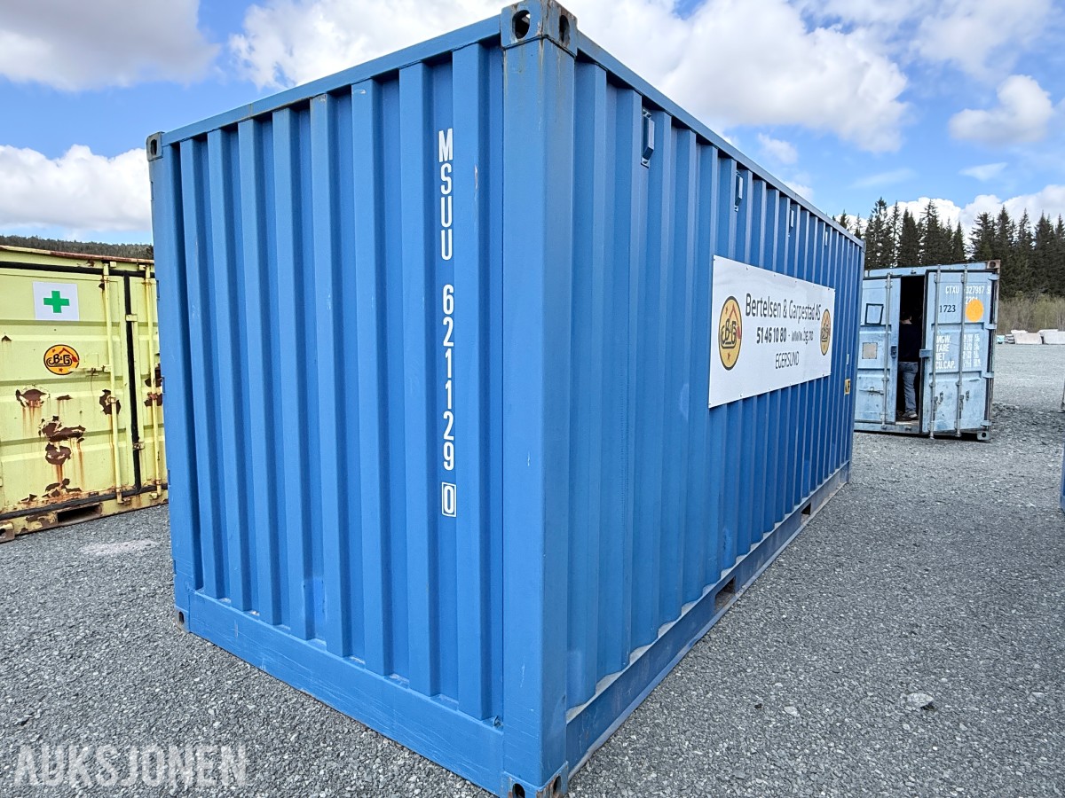 2022 20 fots container med sideåpning og ristgulv