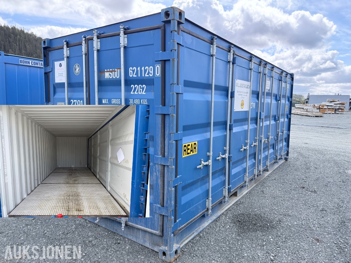 2022 20 fots container med sideåpning og ristgulv