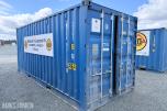 2022 20 fots container med sideåpning og ristgulv 