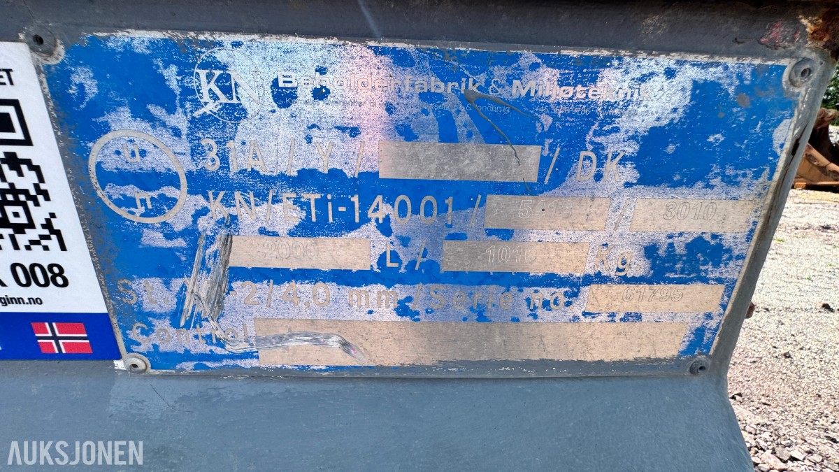 2015 KNSB 31A Dieseltank 2000L - Ca 500L diesel