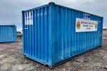 2010 20 fots Container med rørdeler, PE-rør, pumpe og monteringsutstyr
