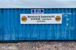 2010 20 fots Container med rørdeler, PE-rør, pumpe og monteringsutstyr