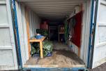2010 20 fots Container med rørdeler, PE-rør, pumpe og monteringsutstyr