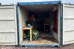 2010 20 fots Container med rørdeler, PE-rør, pumpe og monteringsutstyr