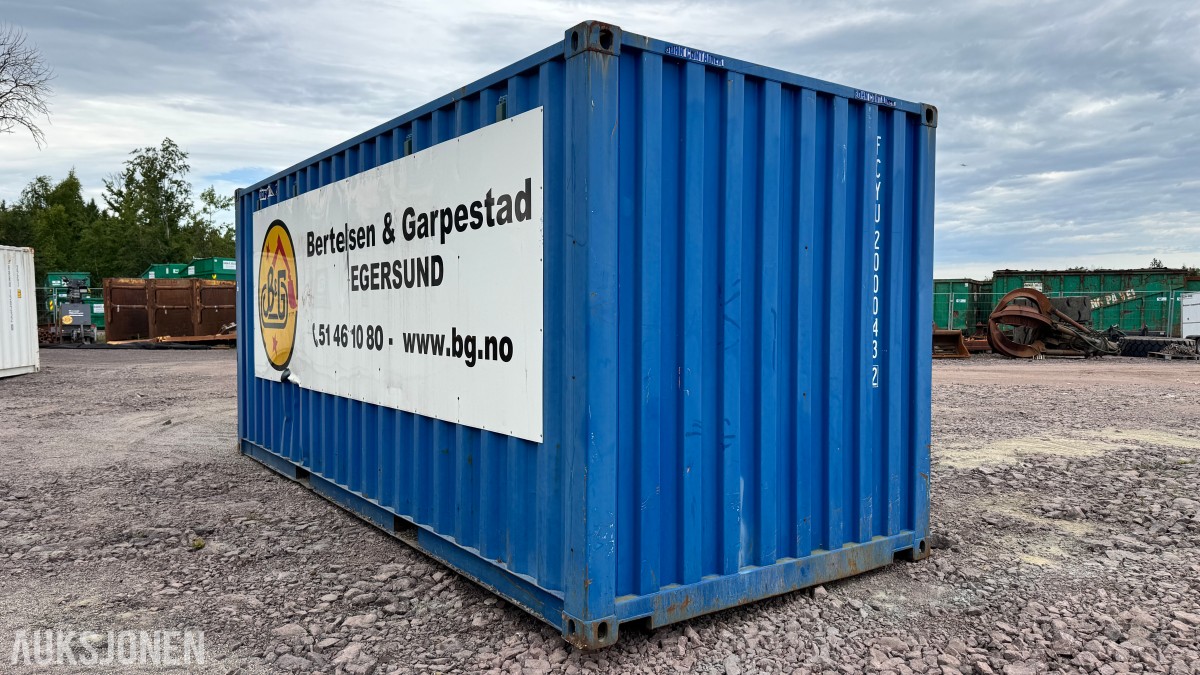 2015 20 fots verkstedcontainer med innredning og utstyr