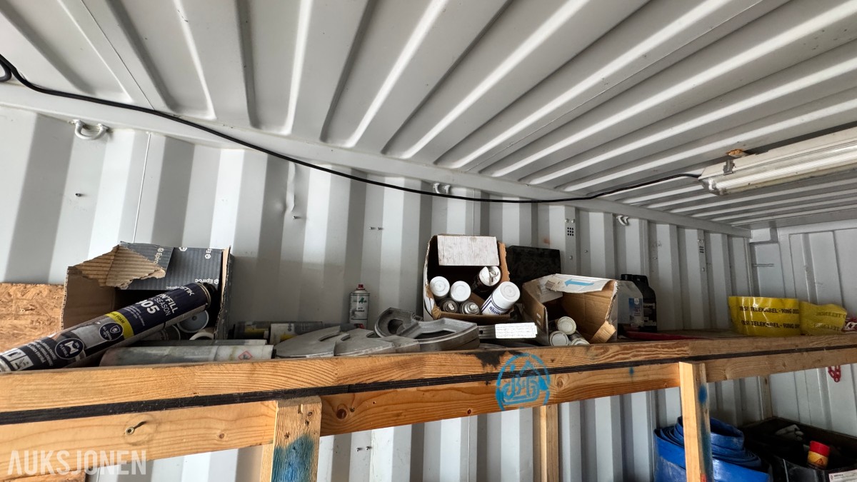 2015 20 fots verkstedcontainer med innredning og utstyr