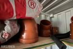 2016 20 fots container med rørdeler, koblinger og VA-materiell