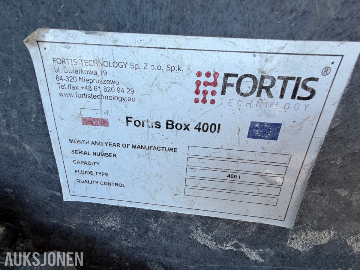Fortis Box 400 tank - 400 liter