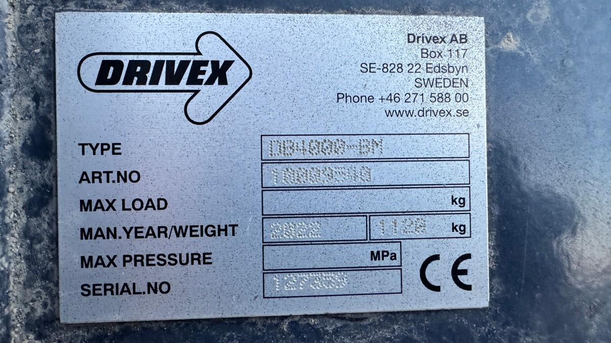 2022 Drivex DB4000-BM Diagonalplog med BM feste