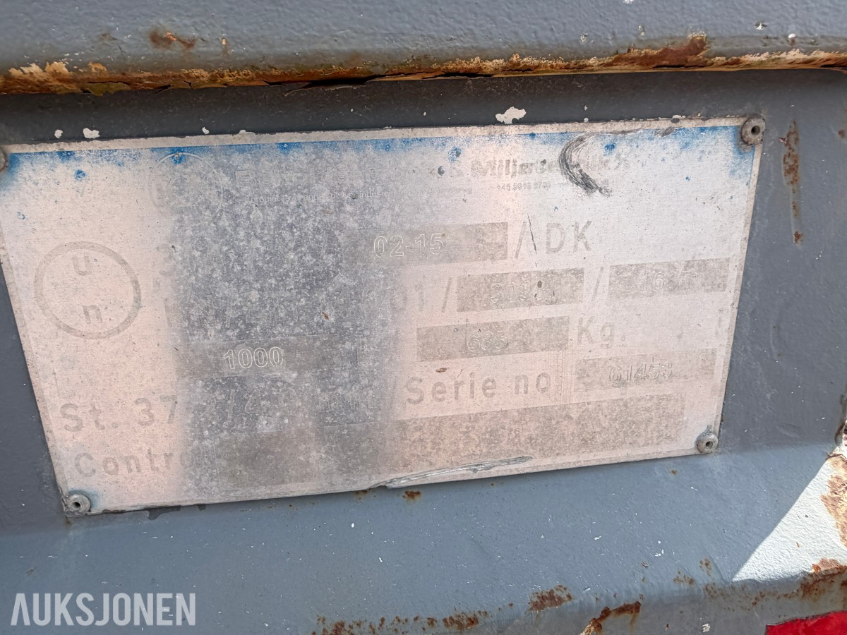 Dieseltank 1000L – ADR-godkjent transporttank