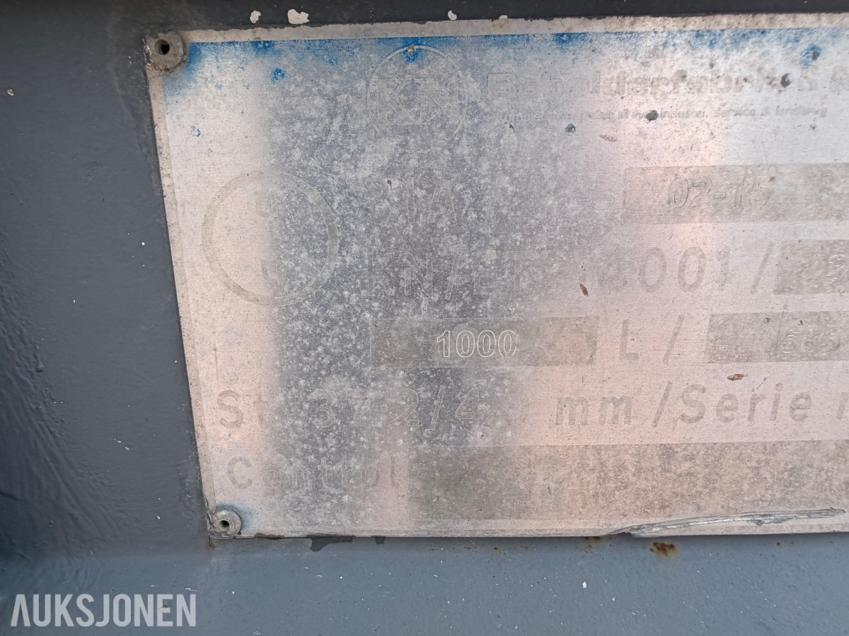 Dieseltank 1000L – ADR-godkjent transporttank