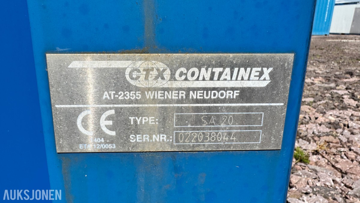 20 FOT sanitærcontainer 20 fot – med dusj, toalett og vaskesone