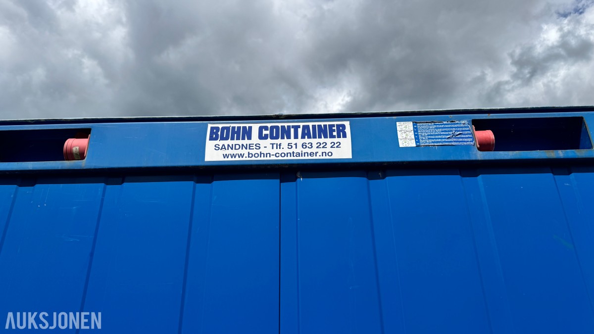20 FOT sanitærcontainer 20 fot – med dusj, toalett og vaskesone