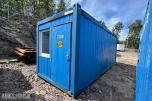 20 Fot Kontorbrakke Isolert / anleggsbrakke med strømtilkobling