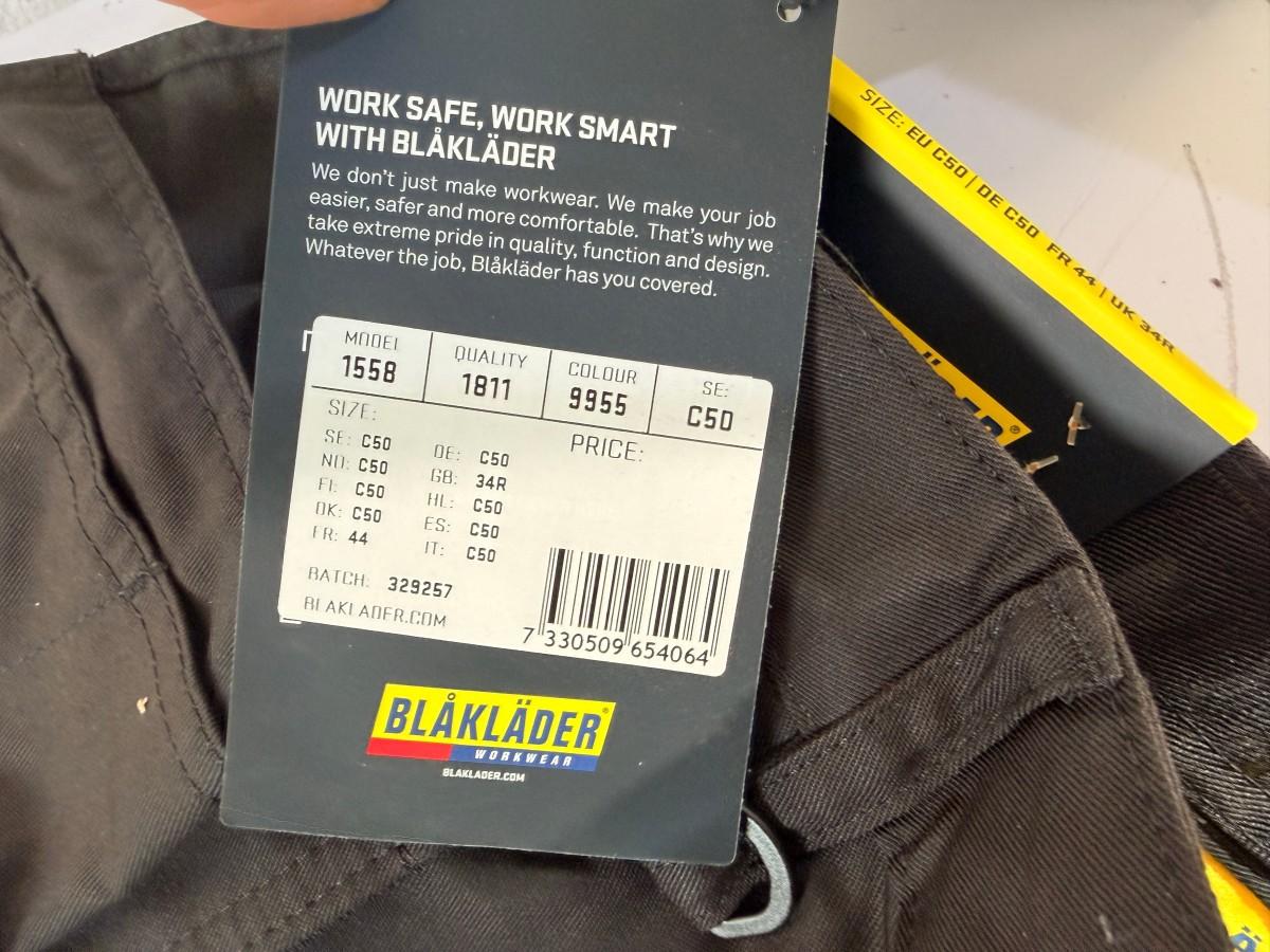 5 stk Blåkläder 1558 High Vis arbeidsbukser – C50