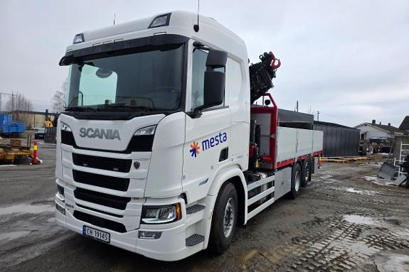 2022 Scania R500 B6x2*4 Kranbil - HMF 3220 32 tonnmeter - plan - 55 802 km