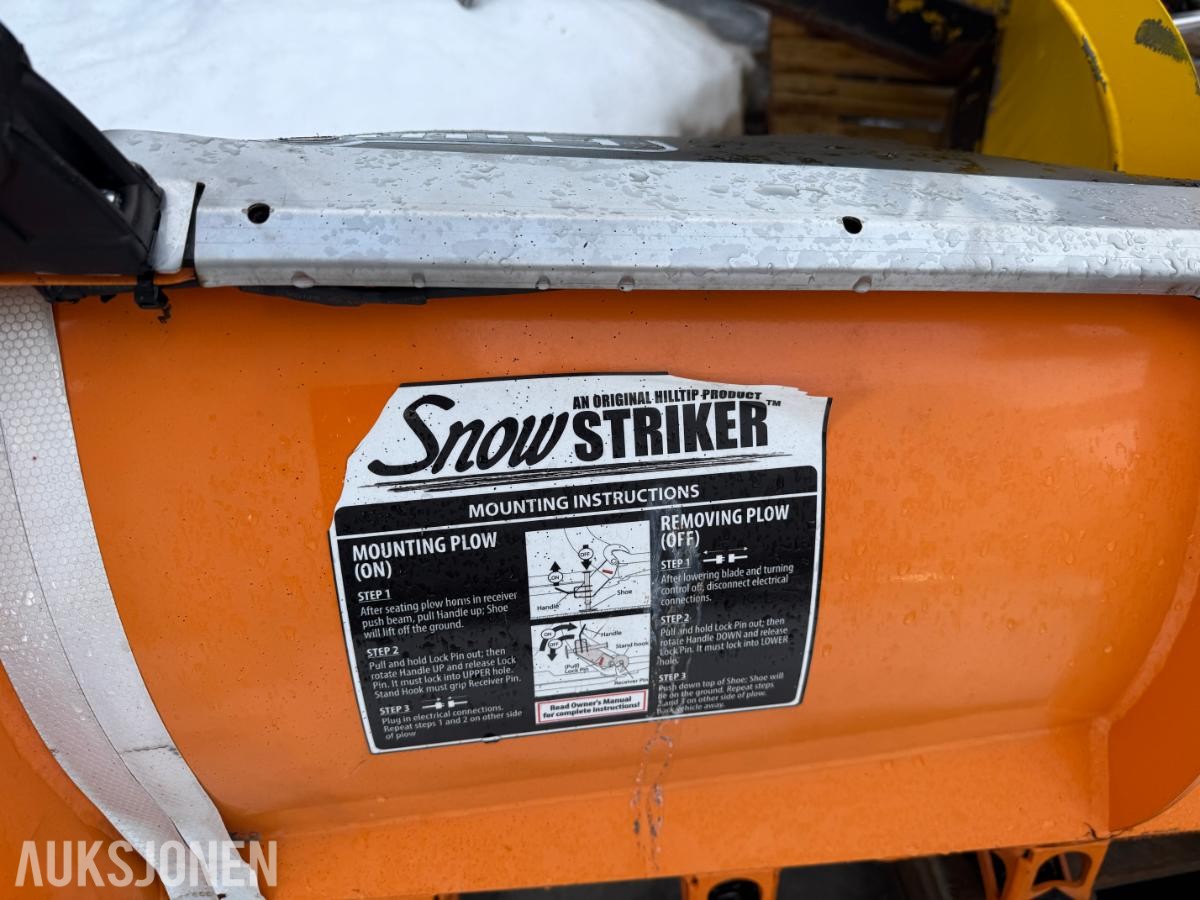 3 stk snøploger – Hilltip SnowStriker + V-plog – m/fester