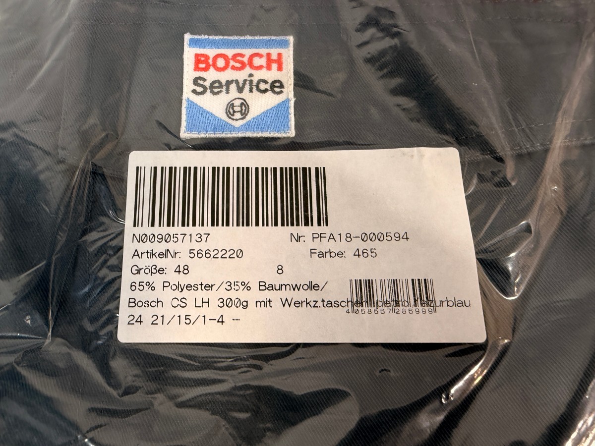 17 stk Bosch Service arbeidsbukser i størrelse 48