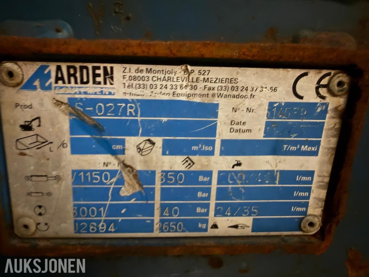 Arden S-027R Hydraulisk saks - S70 feste