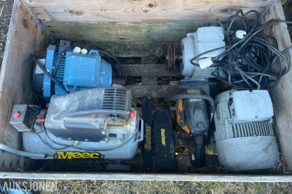 3 stk 3 fas elektriske motorer ABB, LÖNNE, MEEC, PANTER 