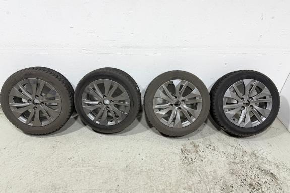 4 stk Nokian Hakkapeliitta R3 195/55 R16 vinterhjul på Peugeot aluminiumsfelger
