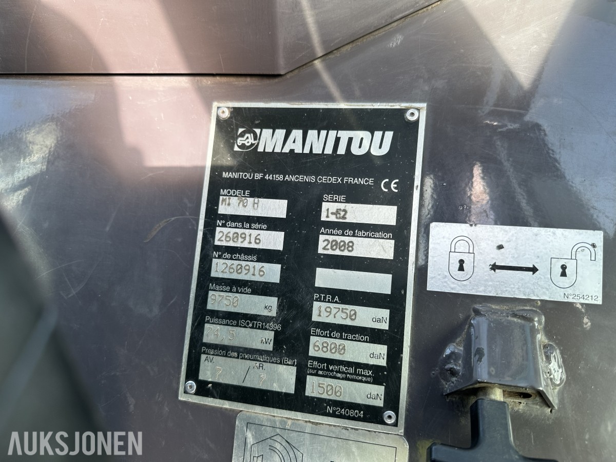 2008 Manitou MI70H Gaffeltruck 7 tonn