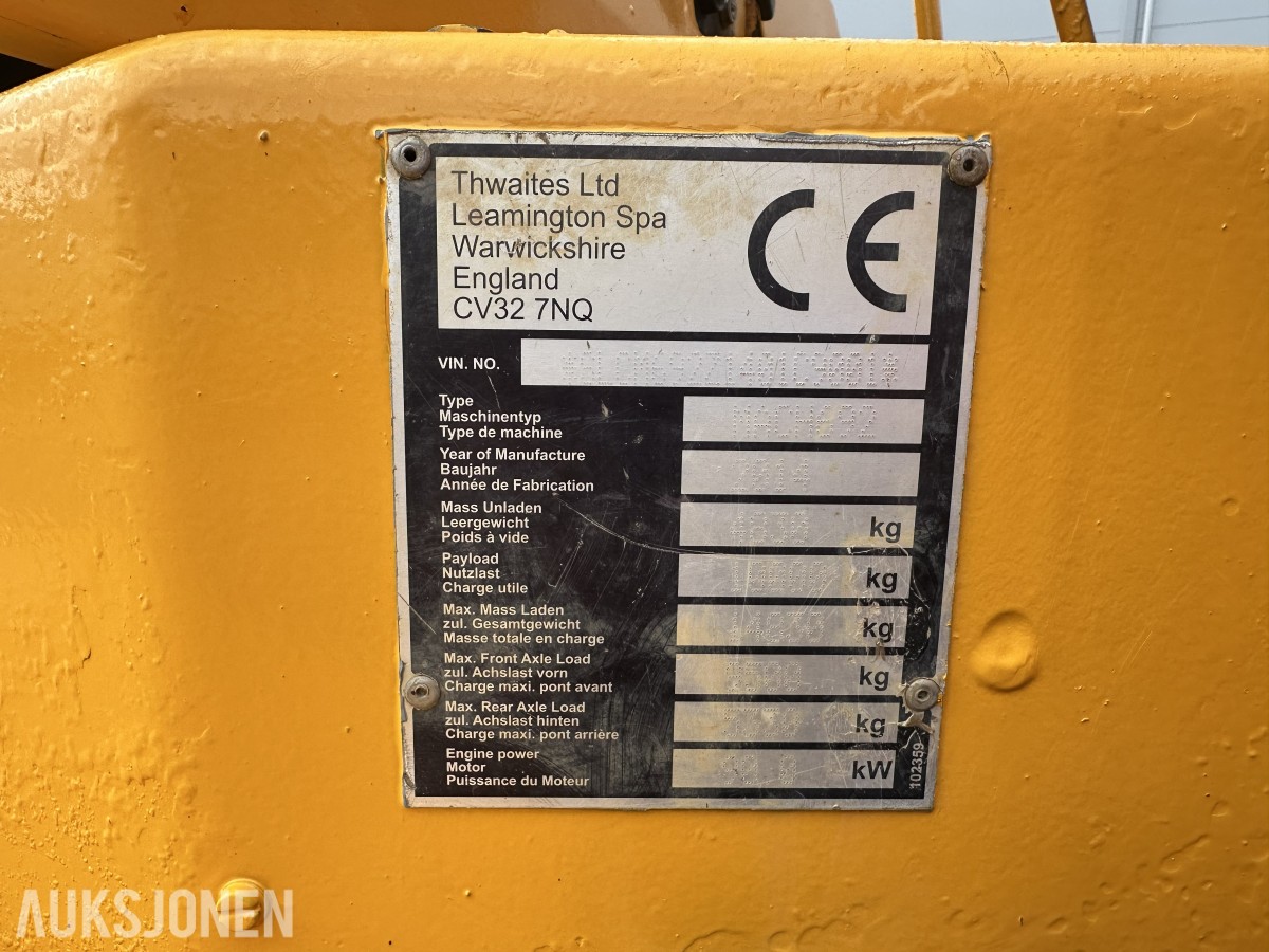 2014 Thwaites MACH692 - 10T Dumper