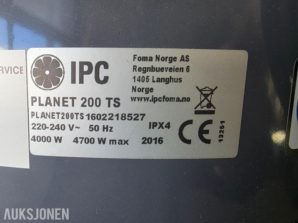 IPC Foma Planet 200 TS Industristøvsuger – Kraftig 4000W