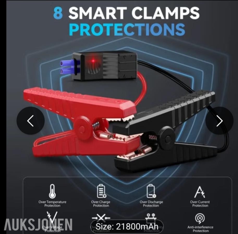 Ny kraftig jumpstarter/batteribank Kjekk å ha med på bilferien