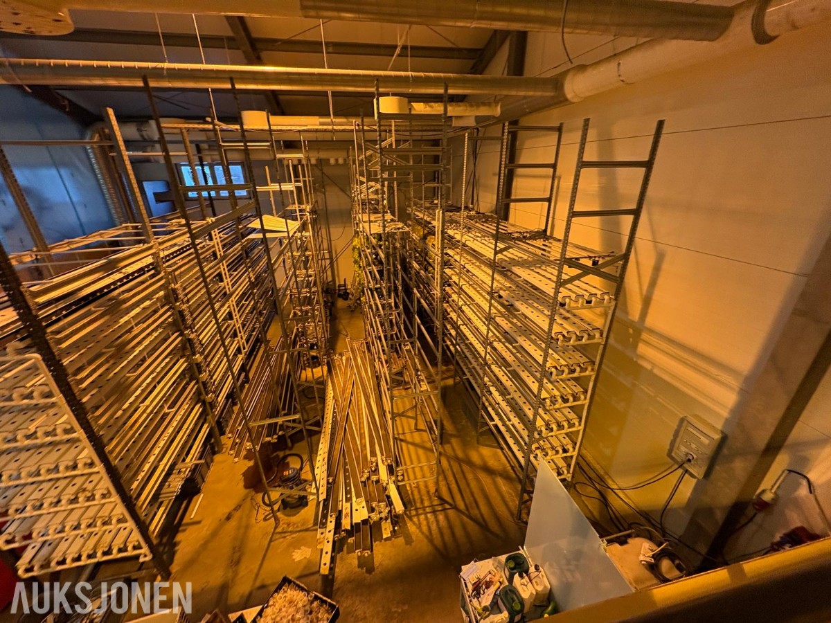 2024 Komplett hydroponisk dyrkingsanlegg med pakkelinje – LED, reoler og vanningssystem