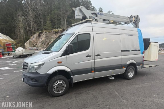 2017 Mercedes-Benz Sprinter liftbil 14m løftehøyde 248825km EURO 6